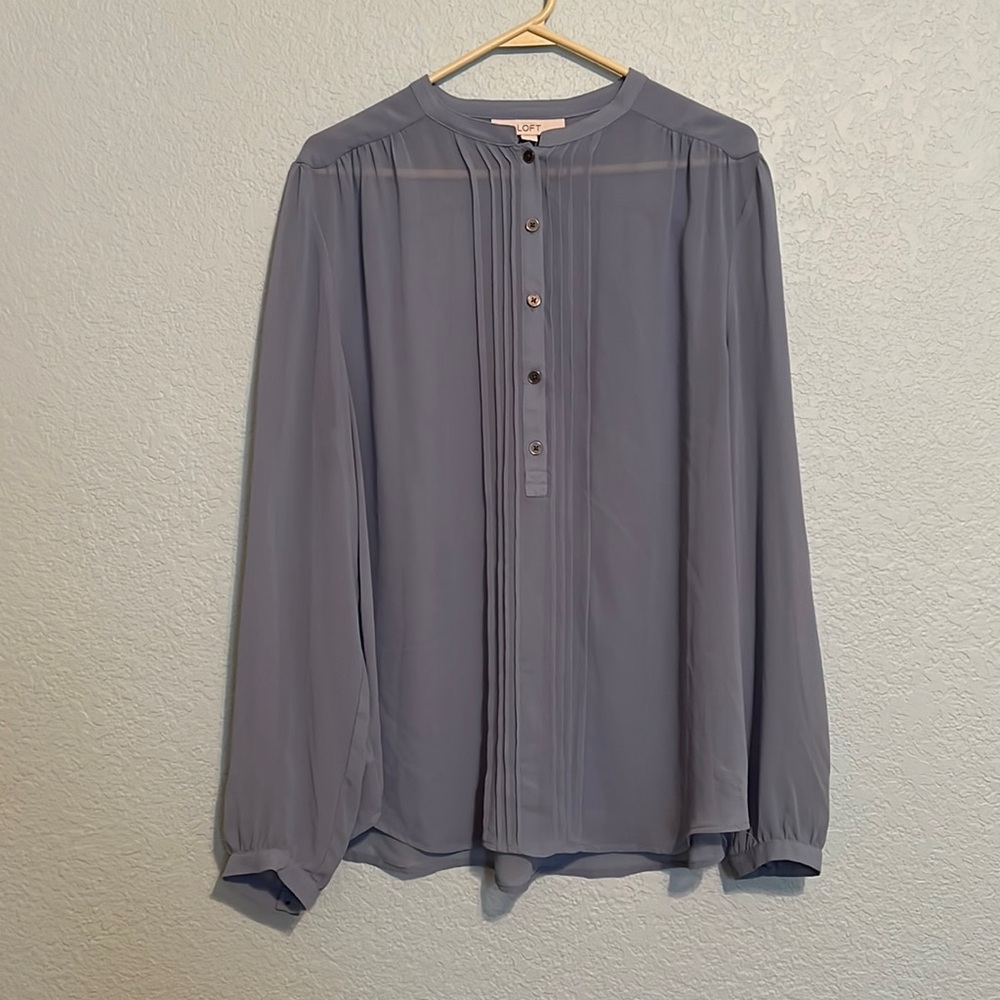 Loft XL Dusty Blue Blouse